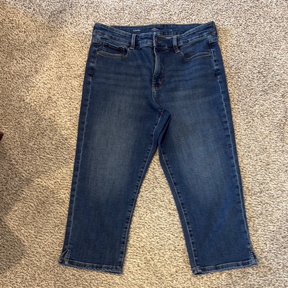 St John’s Bay Blue Ankle Cropped Jeans - Picture 1 of 3
